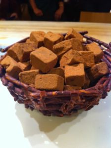 Chocolate truffles with EVOO