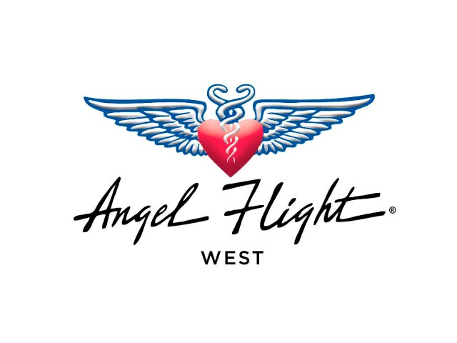 Angel Flight West Logo - Medical Heart with Wings