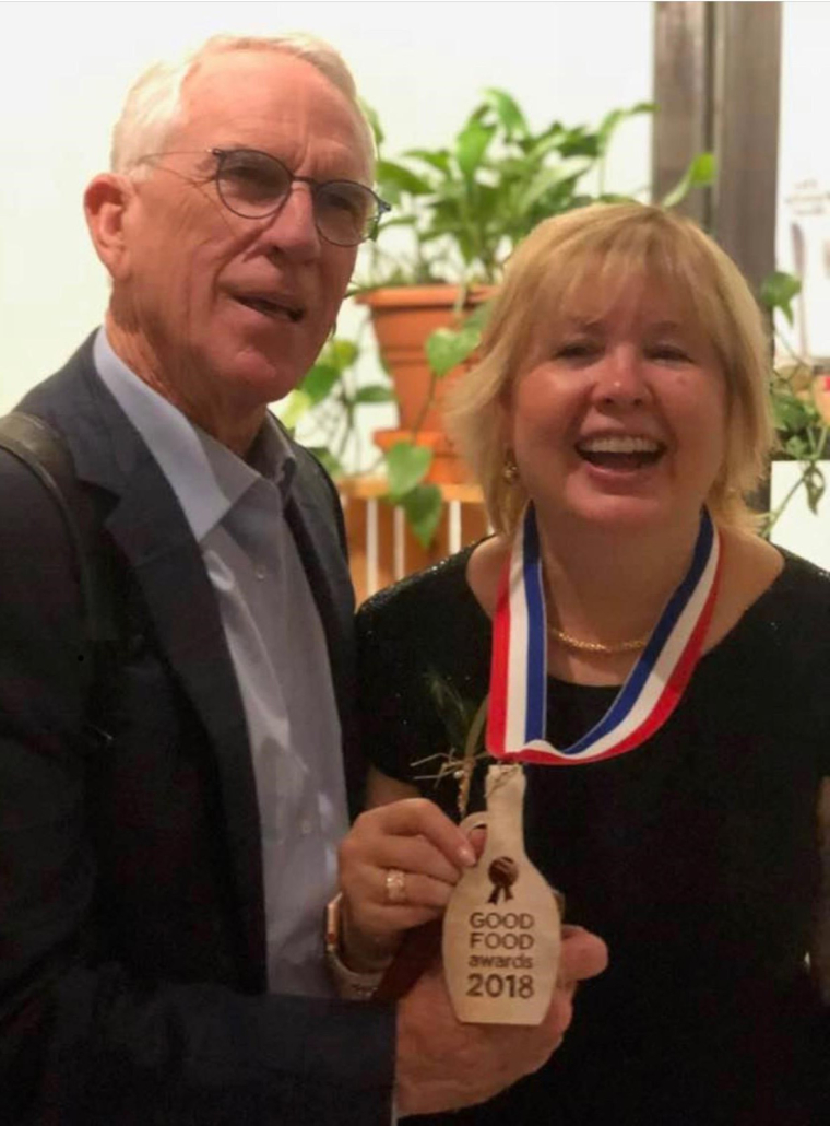 couple receiving Good Food Award